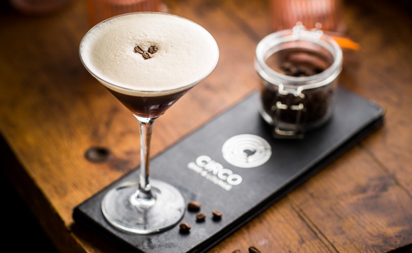 Espresso martini on top of Circo Bar menu